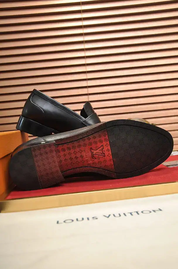 LV Crocodile Loafers - Black