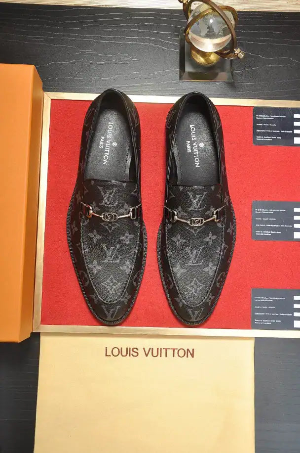 LV Logo Loafers - Black/Grey