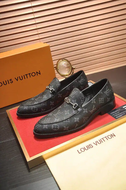LV Logo Loafers - Black/Grey