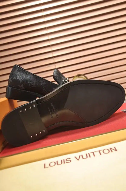LV Logo Loafers - Black/Grey