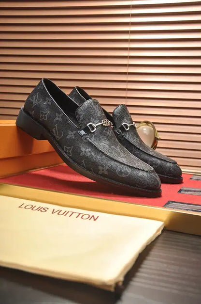 LV Logo Loafers - Black/Grey