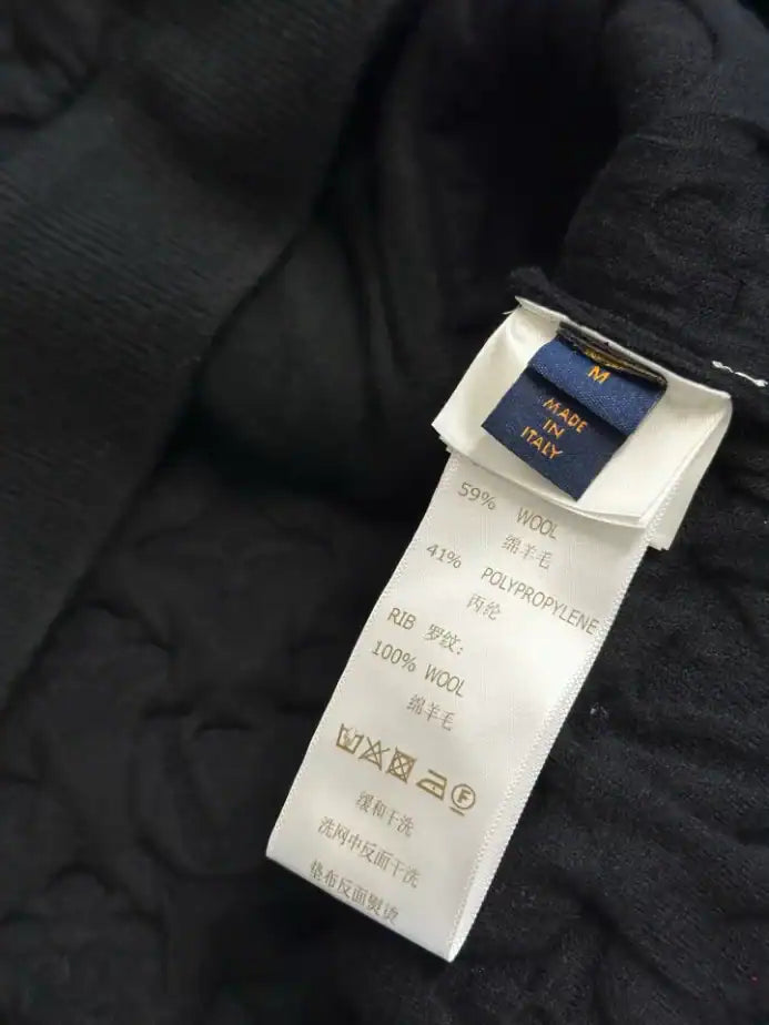 LV Monogram Padded Wool Jacket - Black