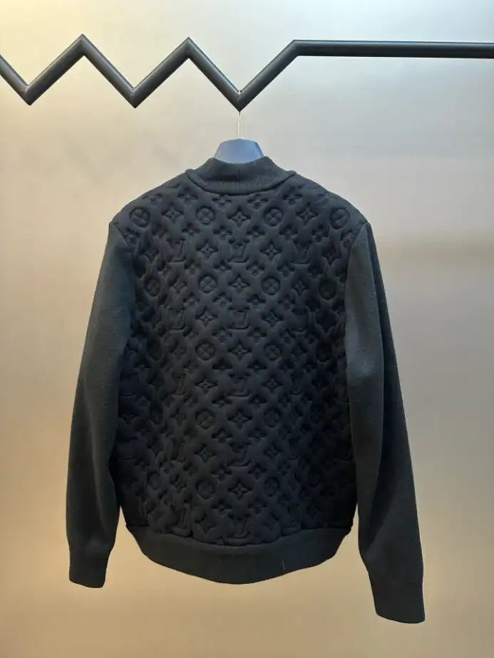 LV Monogram Padded Wool Jacket - Black