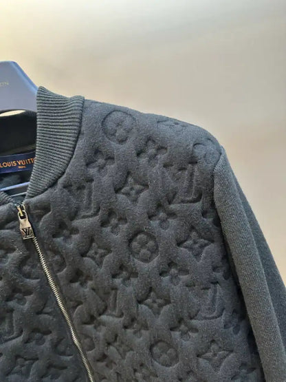 LV Monogram Padded Wool Jacket - Black