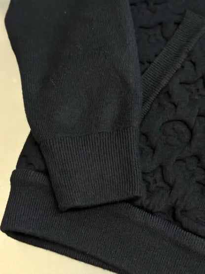 LV Monogram Padded Wool Jacket - Black