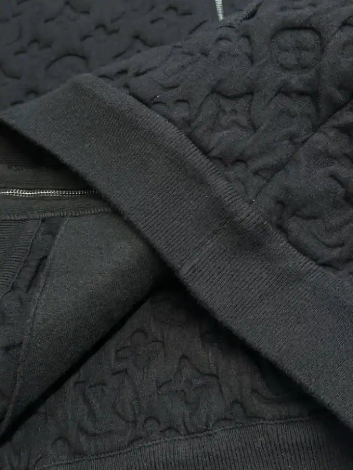 LV Monogram Padded Wool Jacket - Black