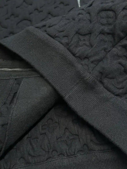 LV Monogram Padded Wool Jacket - Black