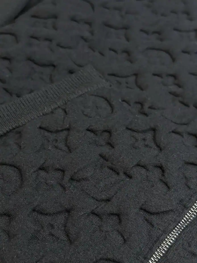 LV Monogram Padded Wool Jacket - Black