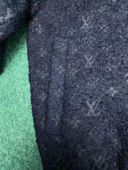 LV Monogram Wool Zip Jacket - Navy
