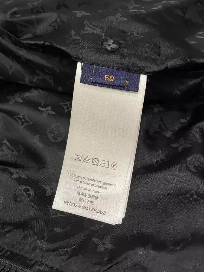 LV Reversible Leather Nylon Jacket - Black
