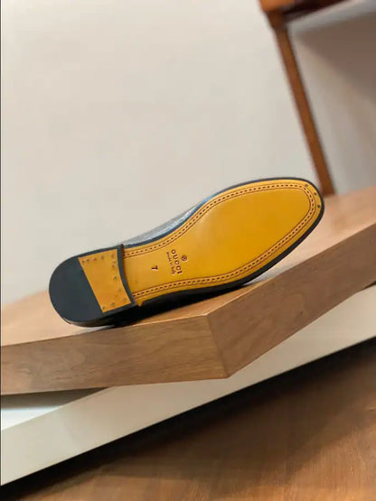 Gucci Jordaan Crocodile Loafers - Black