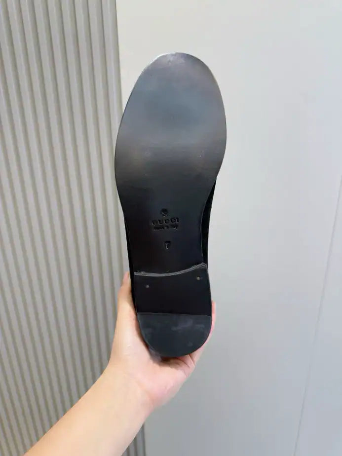 Gucci GG Silver Loafers - Black