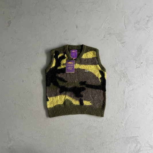 Crtez More Hair Knit Vest - Green Camo