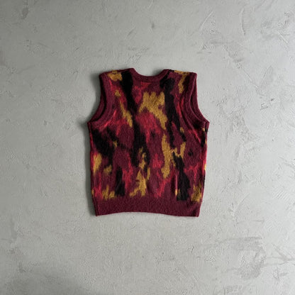 Crtez More Hair Knit Vest - Red Camo