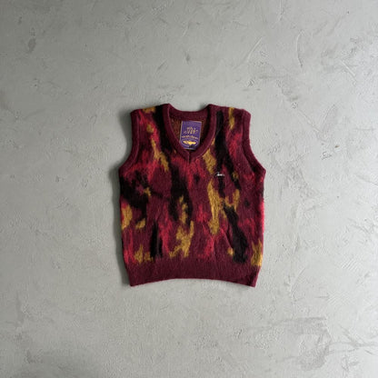Crtez More Hair Knit Vest - Red Camo