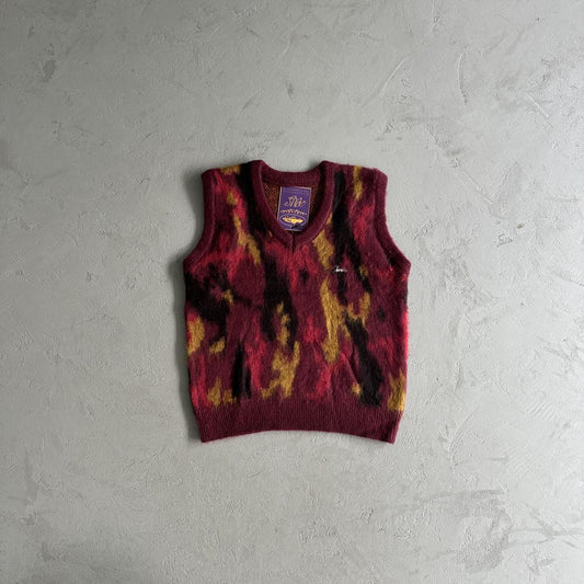 Crtez More Hair Knit Vest - Red Camo