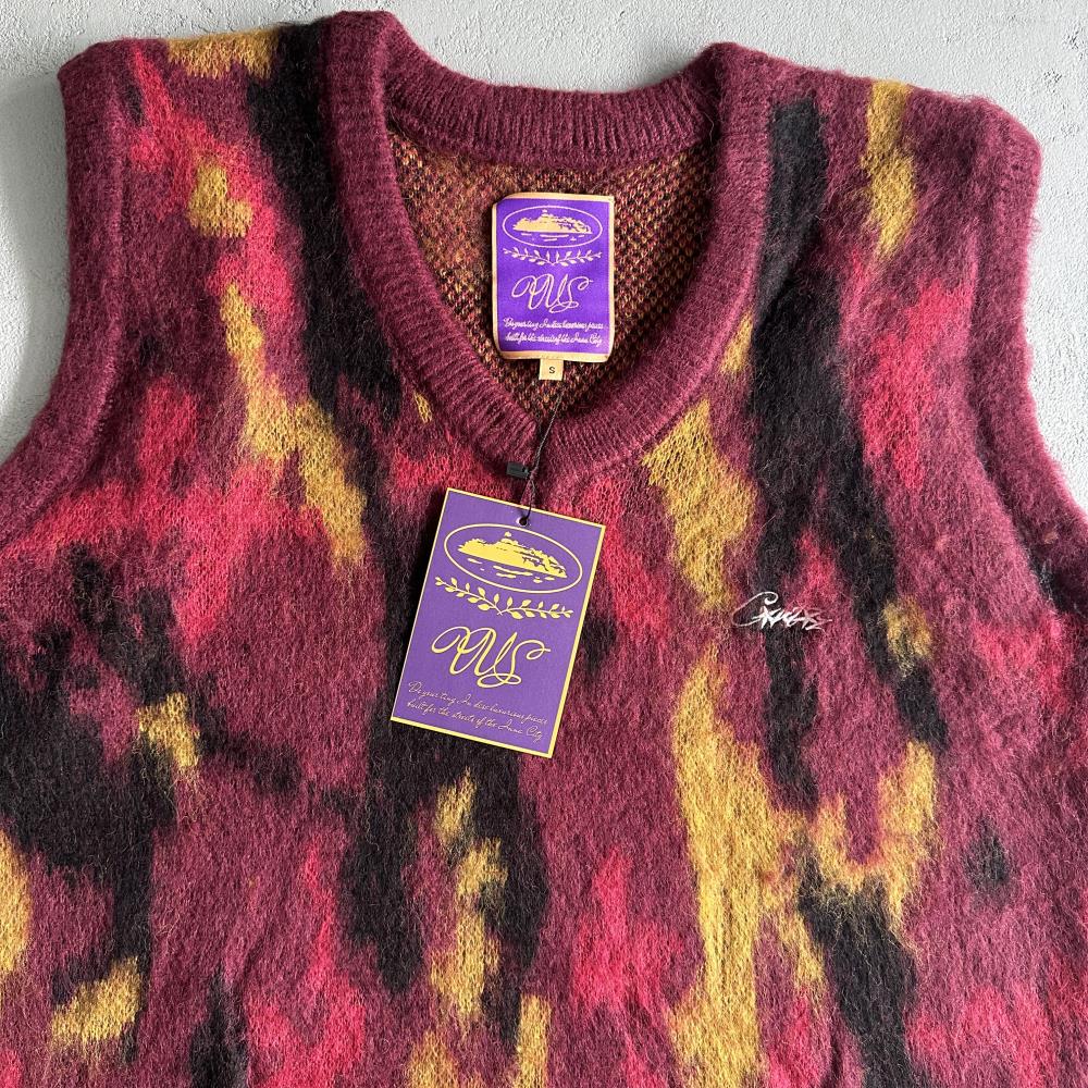 Crtez More Hair Knit Vest - Red Camo