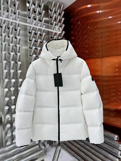 Moncler Masac Short Down Jacket - White
