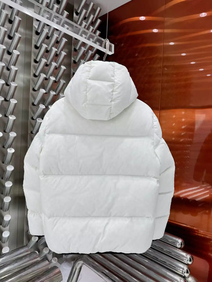 Moncler Masac Short Down Jacket - White