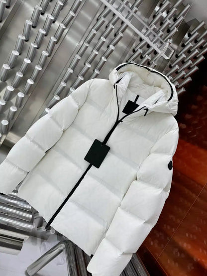 Moncler Masac Short Down Jacket - White