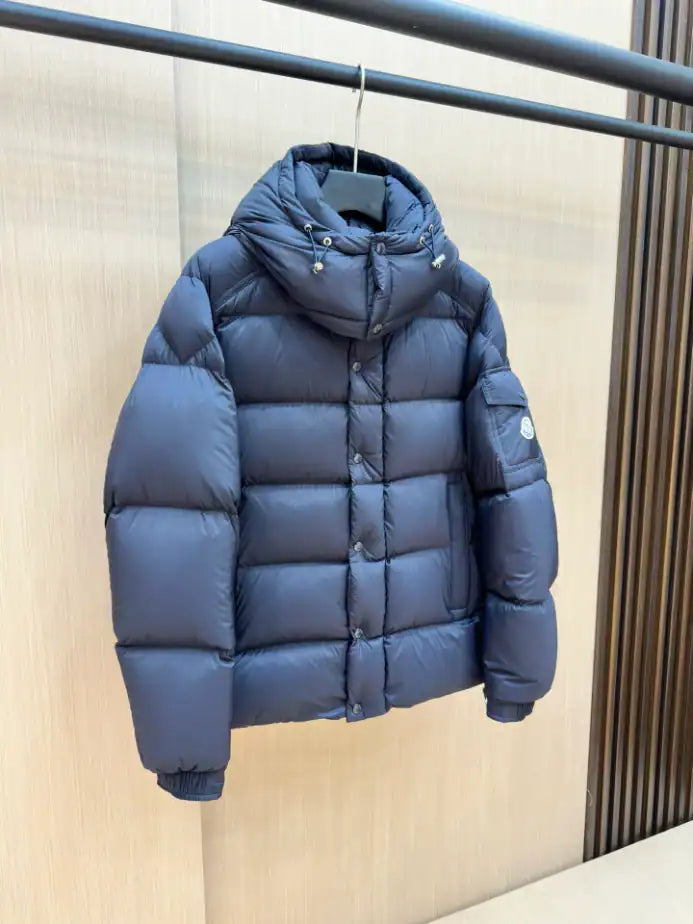 Moncler Vezere Short Down Jacket - Navy