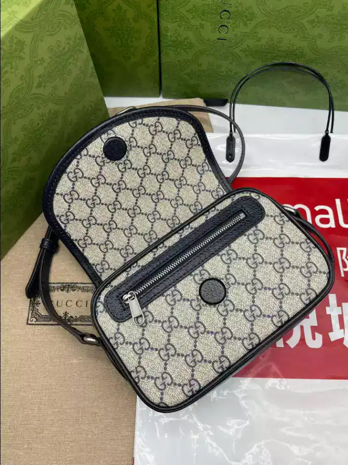 Gucci Ophidia GG Mini Shoulder Bag - Beige