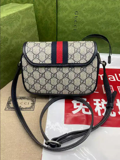 Gucci Ophidia GG Mini Shoulder Bag - Beige