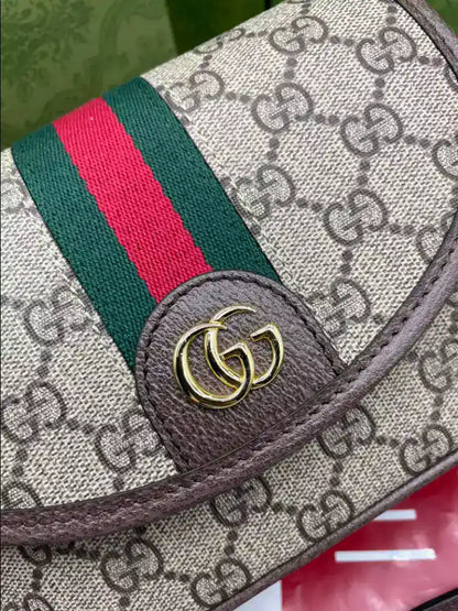 Gucci Ophidia GG Mini Shoulder Bag - Beige