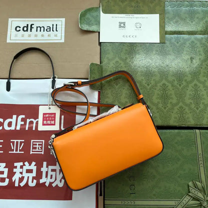 Gucci GG Petite Small Shoulder Bag - Orange