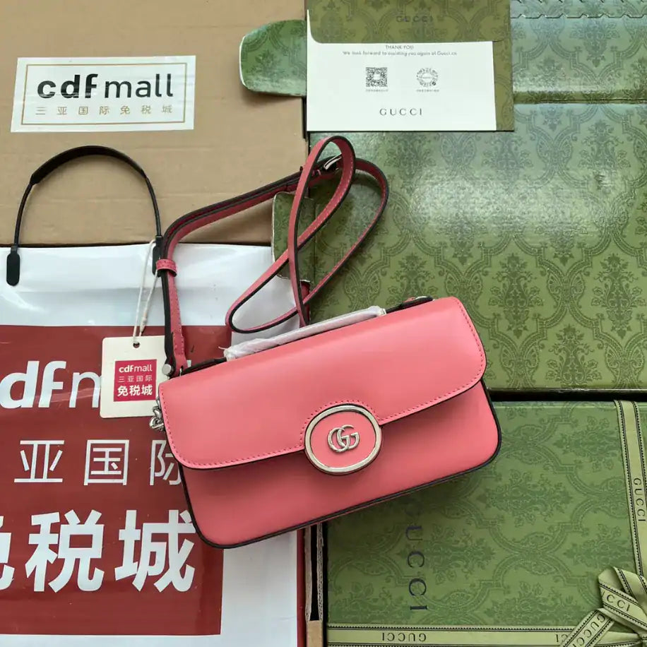 Gucci GG Petite Small Shoulder Bag - Pink