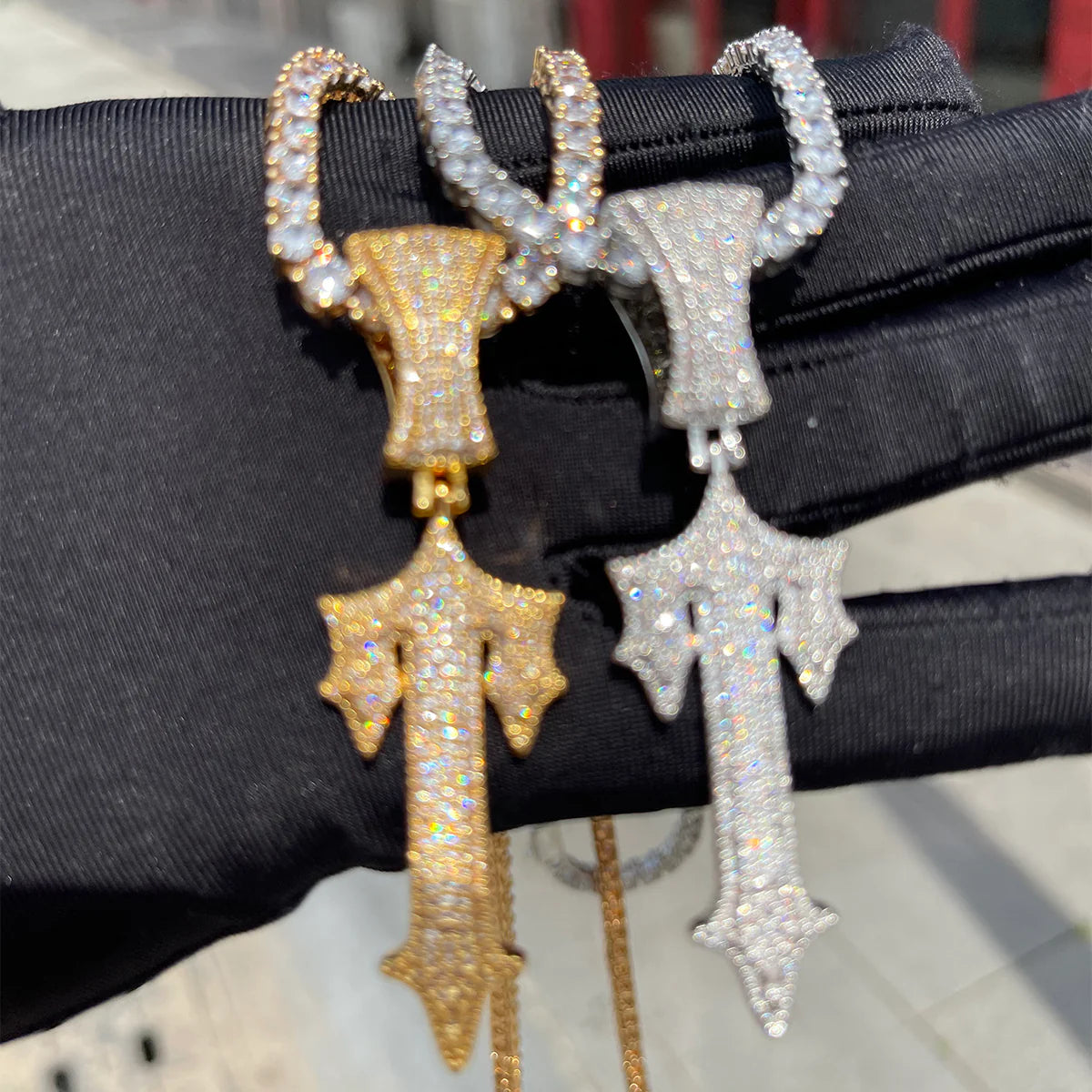 TS Iced Out Necklaces - Silver/Gold
