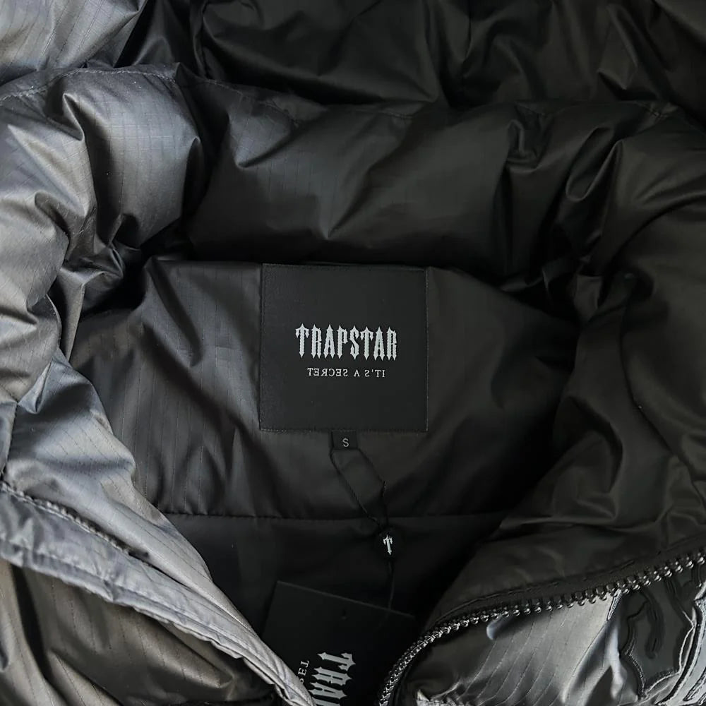 TS Shooters Detachable Hooded Puffer Jacket - Black
