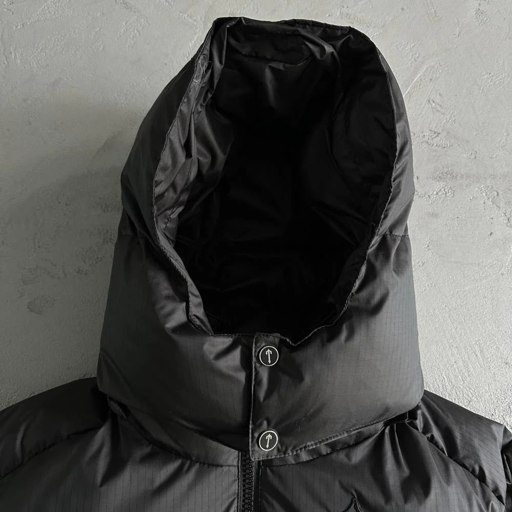 TS Shooters Detachable Hooded Puffer Jacket - Black
