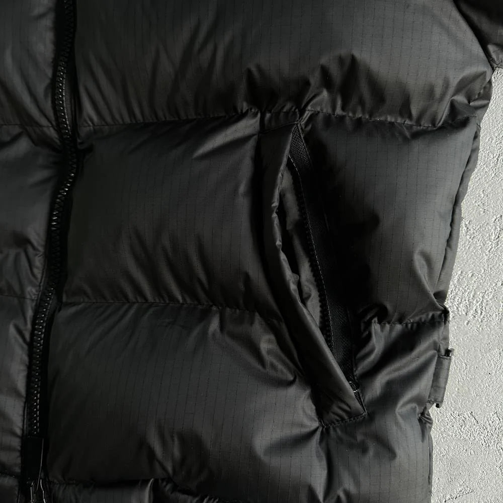 TS Shooters Detachable Hooded Puffer Jacket - Black