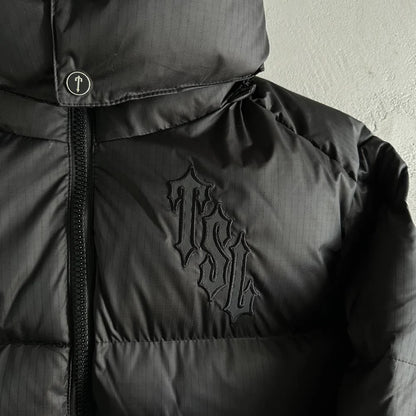 TS Shooters Detachable Hooded Puffer Jacket - Black