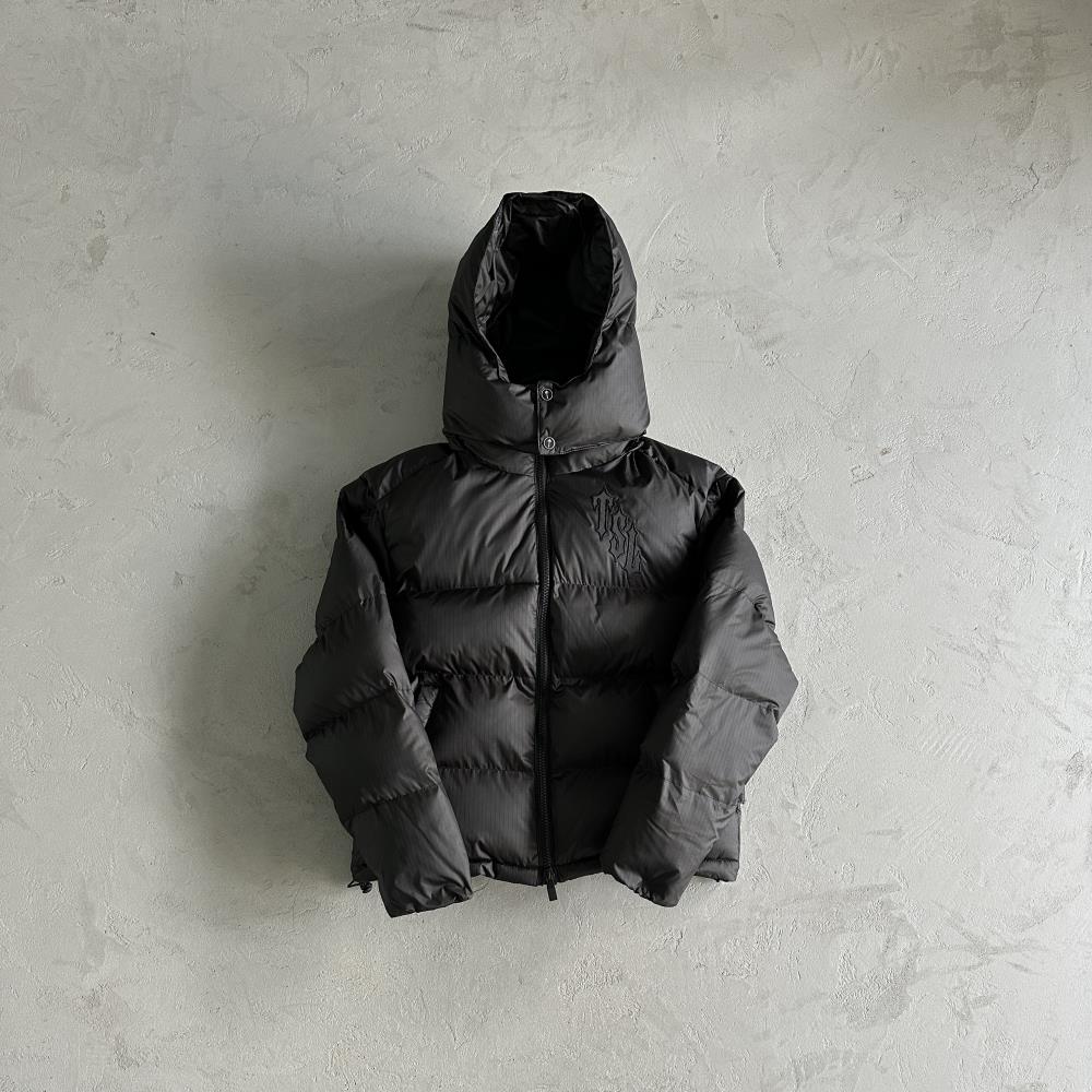 TS Shooters Detachable Hooded Puffer Jacket - Black