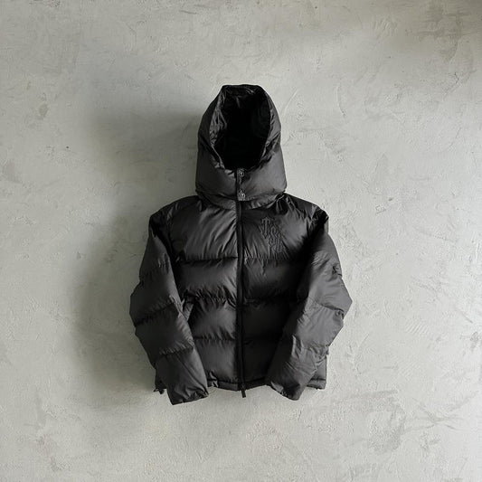 TS Shooters Detachable Hooded Puffer Jacket - Black