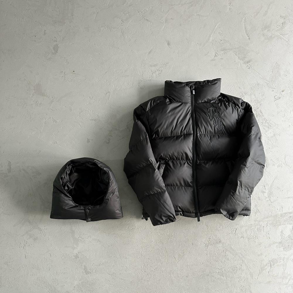 TS Shooters Detachable Hooded Puffer Jacket - Black