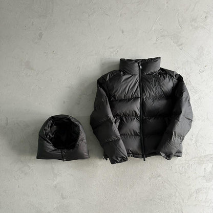 TS Shooters Detachable Hooded Puffer Jacket - Black