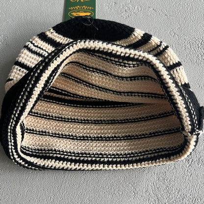 Crtez Striped Cold Hat - White/Black