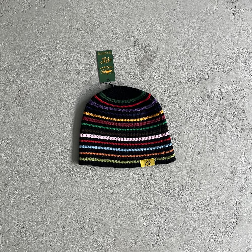Crtez Striped Cold Hat - Black