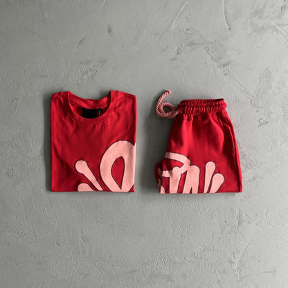 Syn T-Shirt & Shorts Set - Red