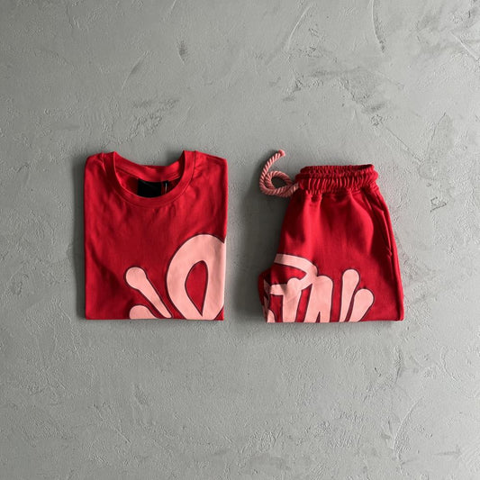 Syn T-Shirt & Shorts Set - Red