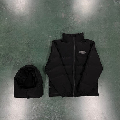 TS Hyperdrive Detachable Hooded Puffer Jacket - Triple Black
