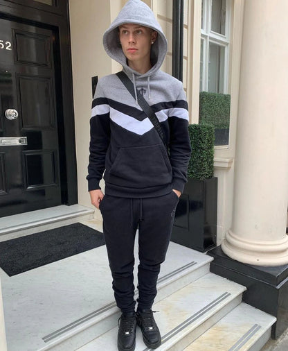 TS V-Stripe Tracksuit - Black/Grey