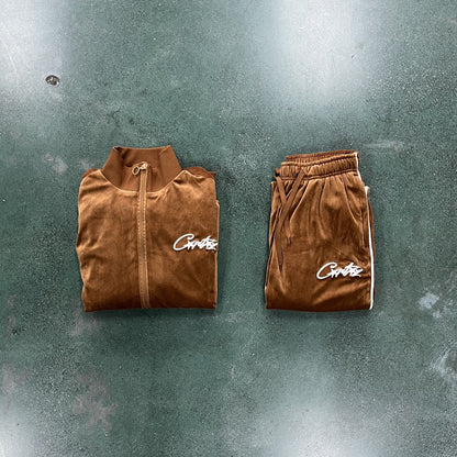 Crtez Velour Set - Brown
