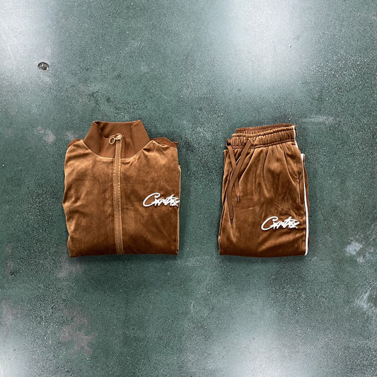 Crtez Velour Set - Brown