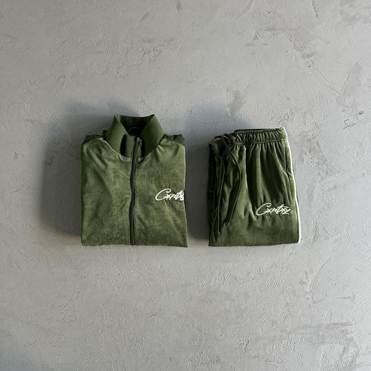Crtez Velour Set - Green