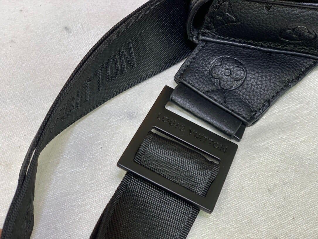 LV S Lock Taurillon Monogram Sling Bag - Black