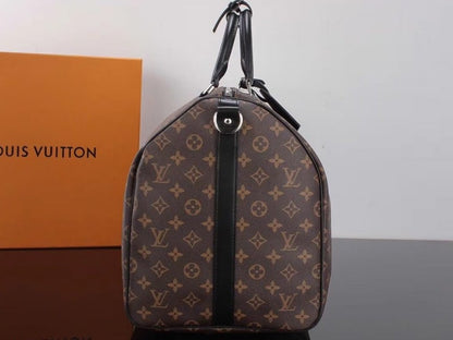 LV Keepal Bandouliere Monogram Duffle Bag - Brown